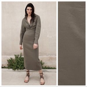 Zara Olive Midi Dress
